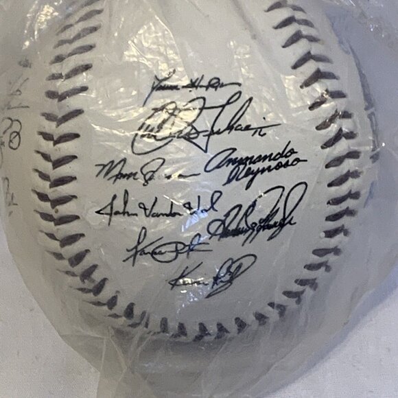 Colorado Rockies Baseball Facsimile Team Autograph Ball Bank One Baylor Mgr 1996 - Picture 5 of 9